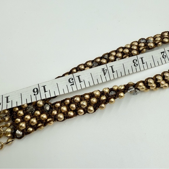 Chico's Long Gold Tone Y Necklace With Tassel - Picture 7 of 7